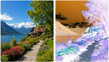 Invert image colors or specific components