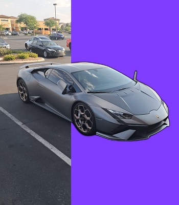 Edit backgrounds of your car images with color