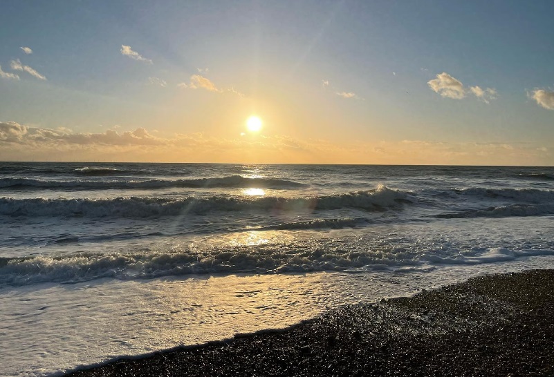 Free beach sunrise photo