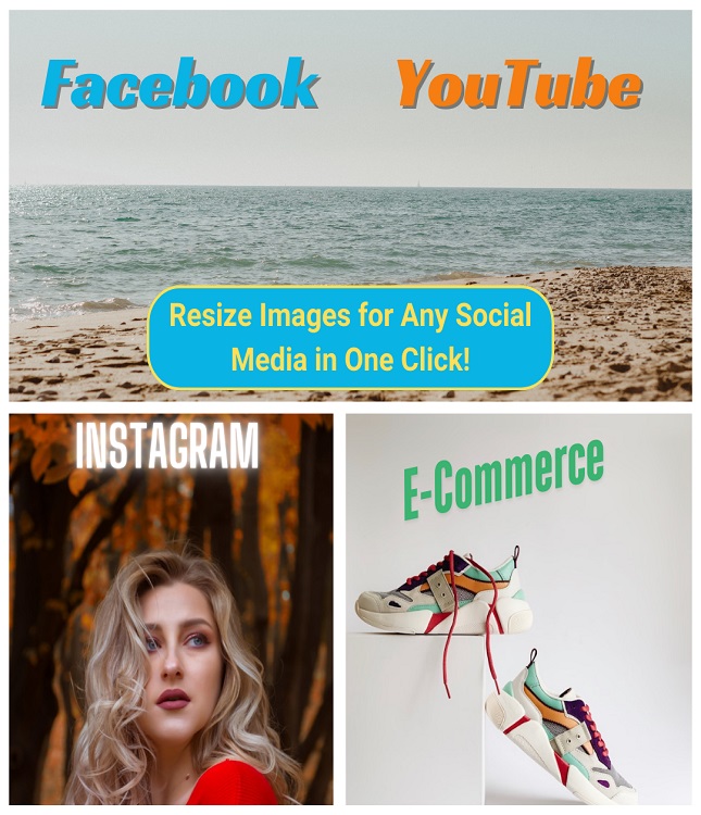 Resize Image for Instagram, YouTube, Facebook, Pinterest Online without Cropping and Free